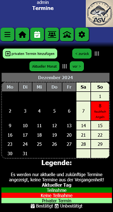 Terminübersicht - Kalendar - Smartphone